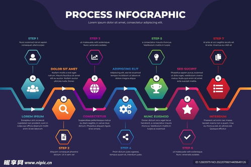 多彩过程信息图设计 计算机信息技术开发的视觉叙事